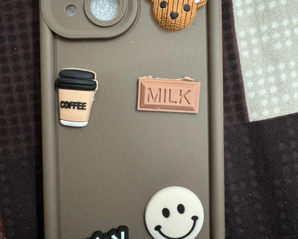 TG Cute 3D Bear Coffee Phone Case For iPhone  Soft Shockproof Protective Cover
