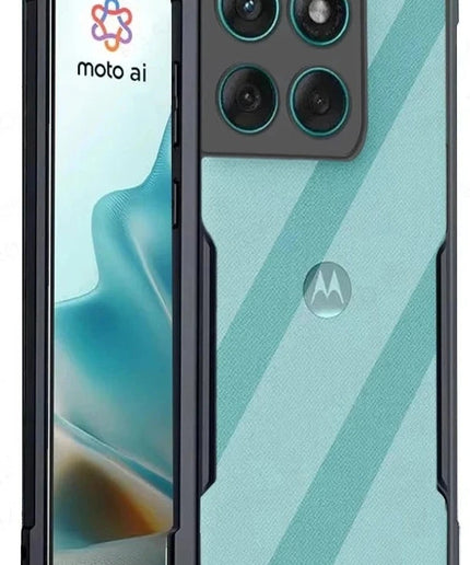 HumpyCase Camera Protection Soft Back Cover for Motorola Moto Edge 60 Pro - Black