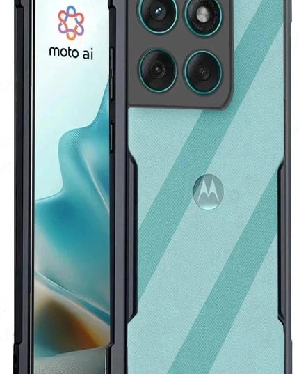 HumpyCase Camera Protection Soft Back Cover for Motorola Moto Edge 60 Pro - Black