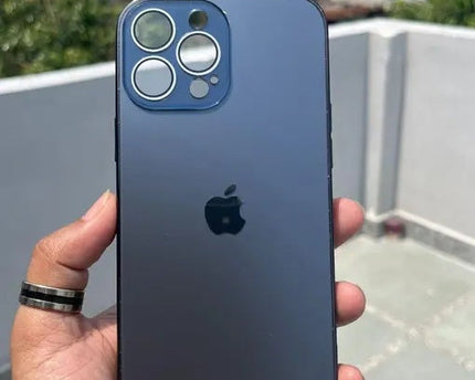 Glass Case with Electroplated Chrome Finish Edges for iPhone Series