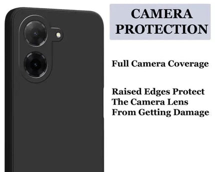 REDMI A5 Back Cover Liquid Silicone Full Protection Shock Proof Cover Back Cover----Black
