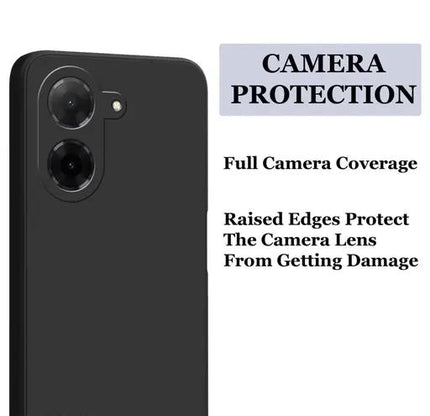 REDMI A5 Back Cover Liquid Silicone Full Protection Shock Proof Cover Back Cover----Black