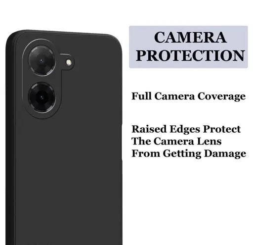 REDMI A5 Back Cover Liquid Silicone Full Protection Shock Proof Cover Back Cover----Black