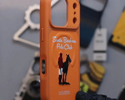 Santa Barbara Questa Series Leather Magsafe Case Orange