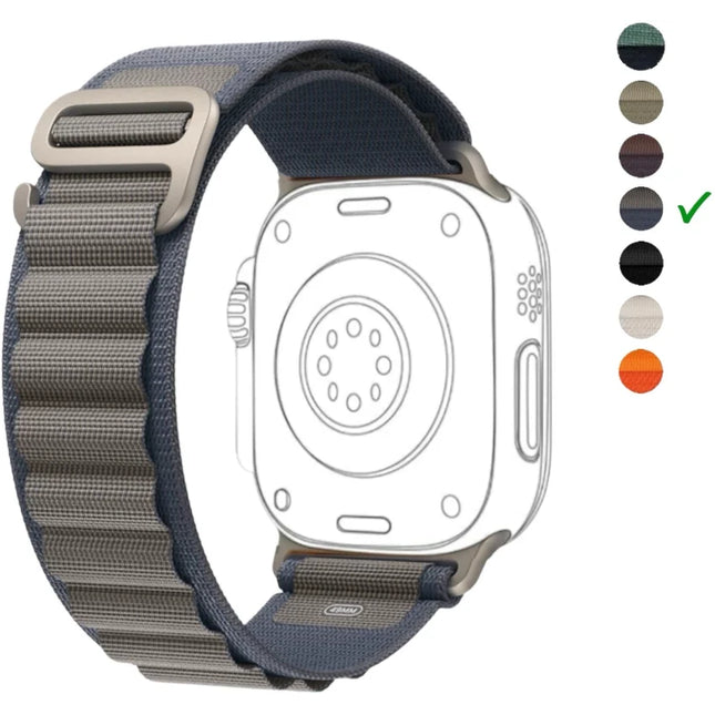 Apple Watch Loop Nylon Band for 42,44,45,49(mm) Smart Watch Strap  (Blue)