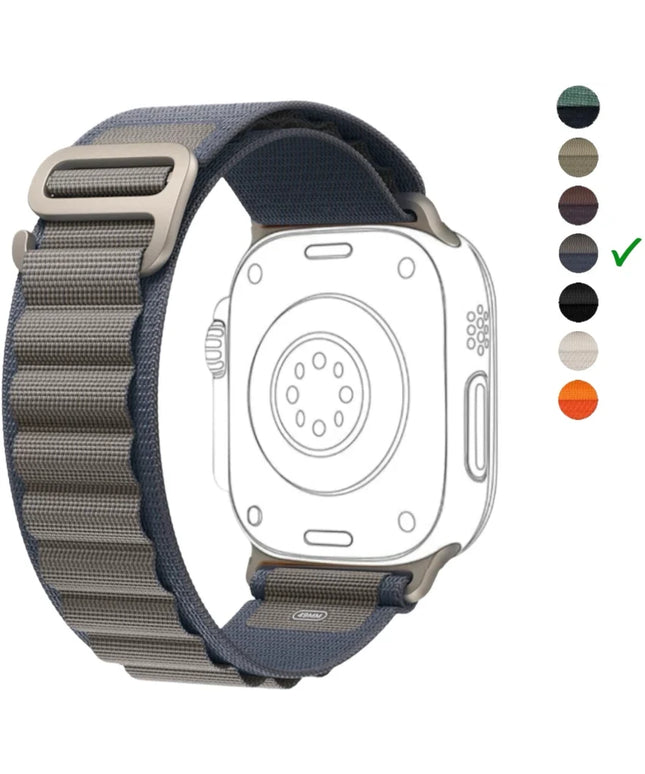 Apple Watch Loop Nylon Band for 42,44,45,49(mm) Smart Watch Strap  (Blue)