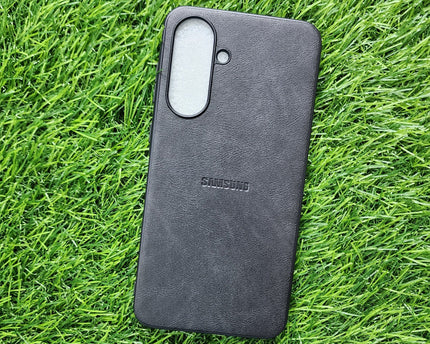 Samsung A56 Premium Leather Finish Back Cover