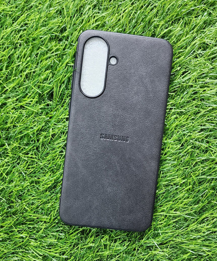 Samsung A56 Premium Leather Finish Back Cover