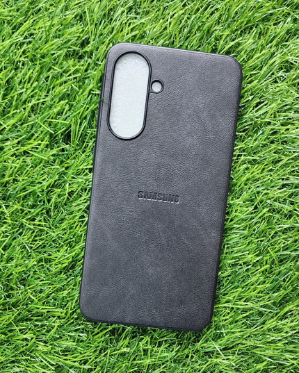 Samsung A56 Premium Leather Finish Back Cover