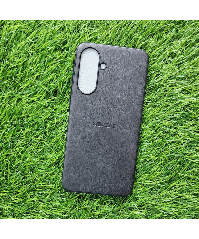 Samsung A56 Premium Leather Finish Back Cover