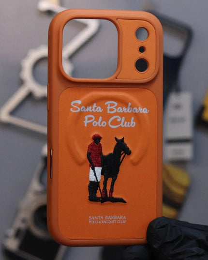 Santa Barbara Questa Series Leather Magsafe Case Orange