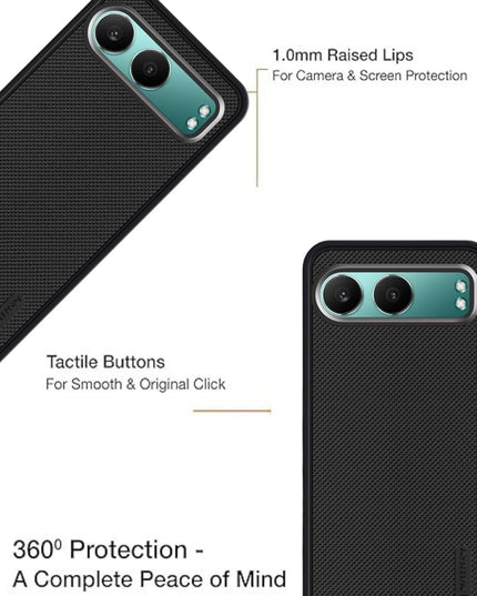 Dsfinest Back Cover Case for OnePlus Nord 4 5G Slim & Lightweight | Ultra-Premium Dotted Design | Camera Protection Bump | Fabric Texture Back Case Cover OnePlus Nord 4 5G [PC & TPU, Black]