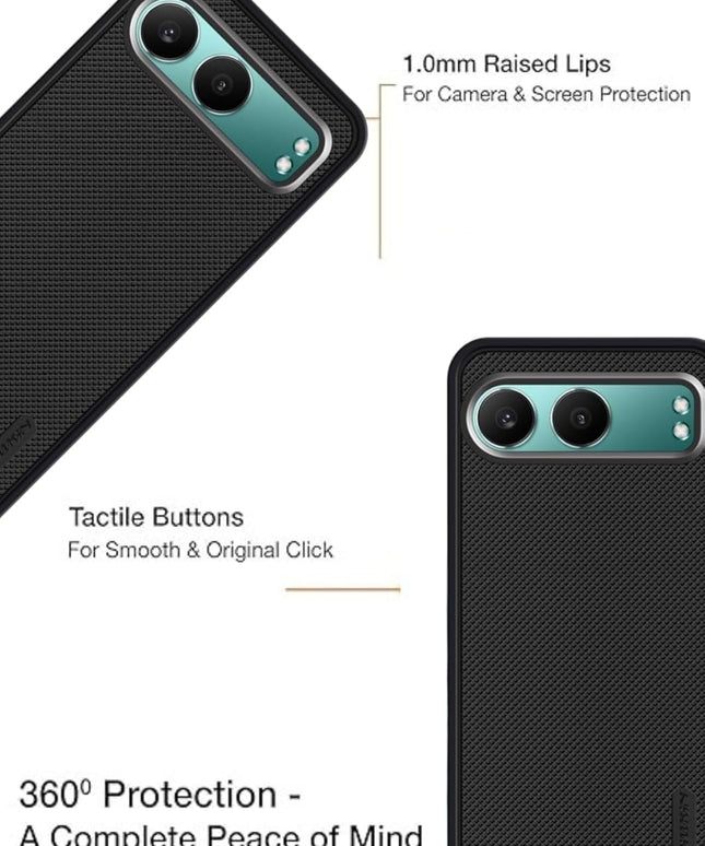 Dsfinest Back Cover Case for OnePlus Nord 4 5G Slim & Lightweight | Ultra-Premium Dotted Design | Camera Protection Bump | Fabric Texture Back Case Cover OnePlus Nord 4 5G [PC & TPU, Black]