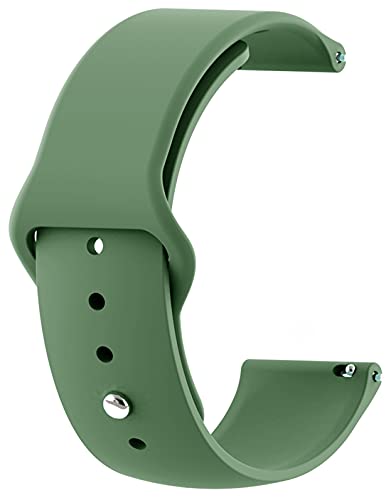 TG Soft Silicone Smart-Watch Strap - Watchband Straps Silicone Belt Replacement Compatible with Boat Watch Flash | Green 18/19 mm