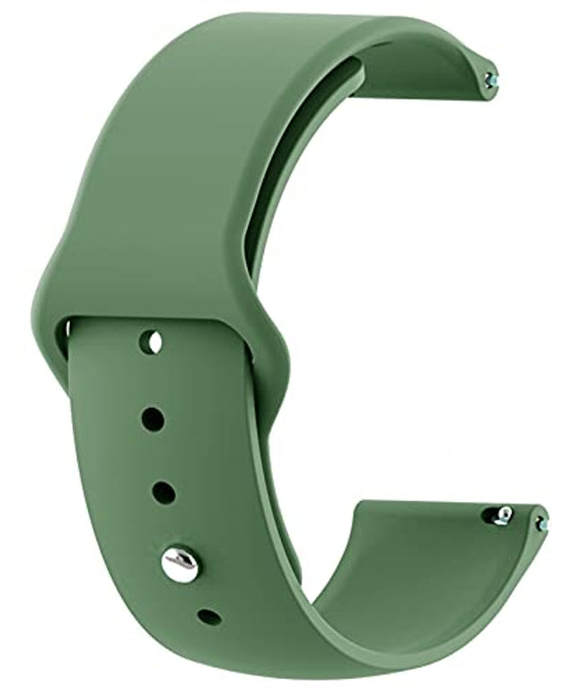 TG Soft Silicone Smart-Watch Strap - Watchband Straps Silicone Belt Replacement Compatible with Boat Watch Flash | Green 18/19 mm