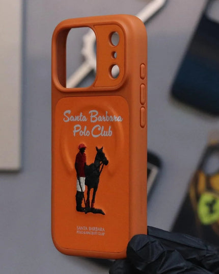 Santa Barbara Questa Series Leather Magsafe Case Orange
