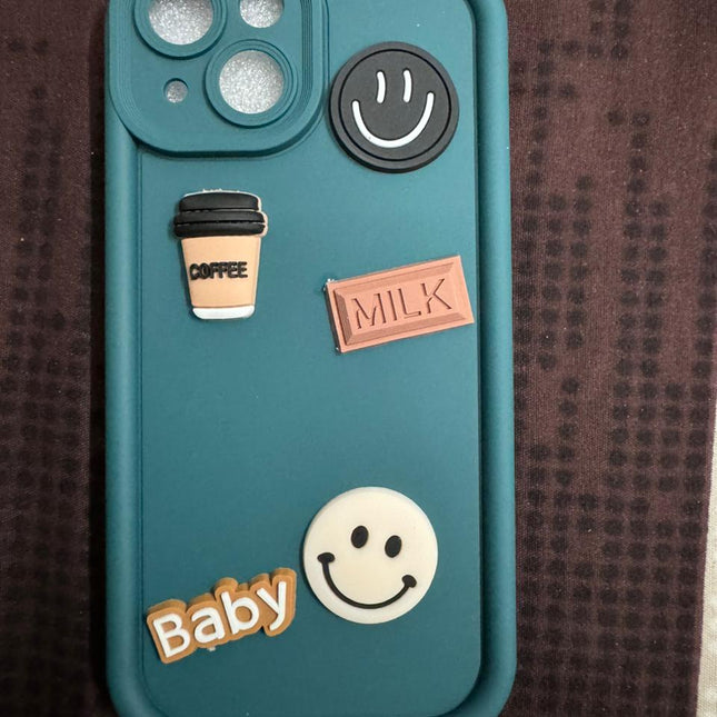 TG Cute 3D Bear Coffee Phone Case For iPhone  Soft Shockproof Protective Cover