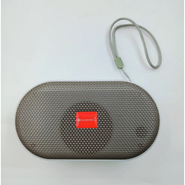 Grey ROCK MUSIC BT-654FMDL Big Bass Wireless Speaker