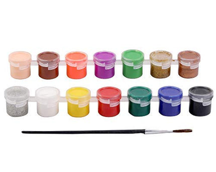 Creations Krazeee Tempera Colours 14 Shades with 1 Paint Brush (Pack of 4 pcs)