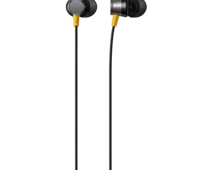 Realme Buds 3 Type-C Wired Earphones - Heavy Bass In-Ear Headphones with HD Mic for Real me GT Neo 6, 12x, 11 Pro+, Narzo 60 - Tangle-Free Cable in Premium Yellow Retail Box (Black)