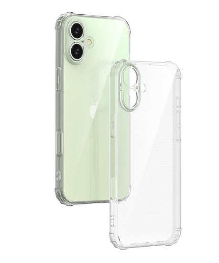 Scratch Resistant Anti Slip Back Cover Compatible with iPhone 16 - Transparent