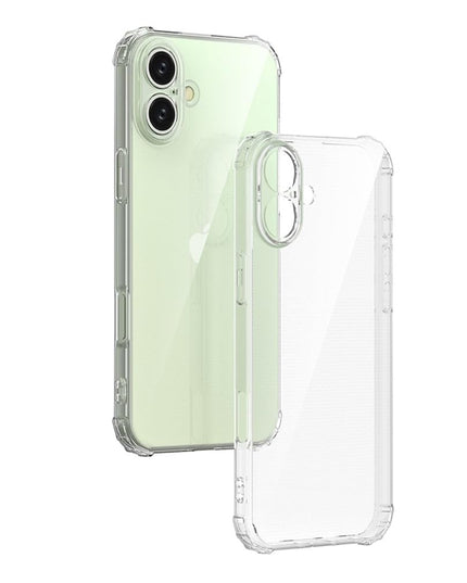 Scratch Resistant Anti Slip Back Cover Compatible with iPhone 16 - Transparent