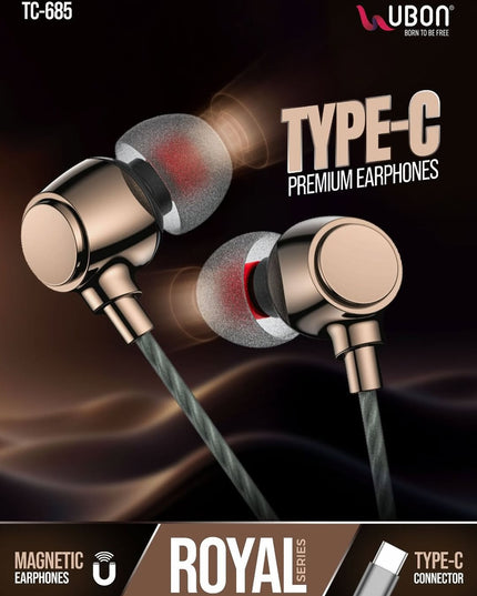Ubon Type-C TC-685 Wired Earphones