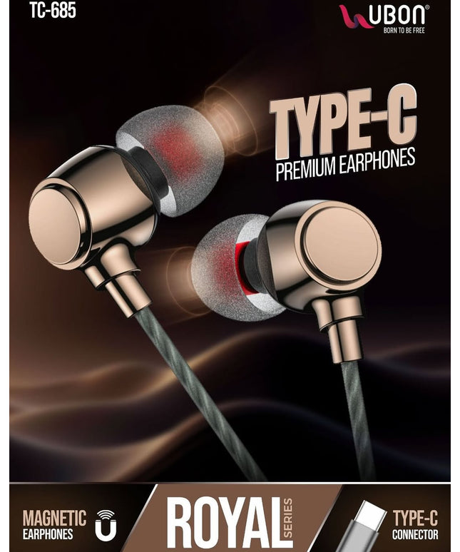 Ubon Type-C TC-685 Wired Earphones