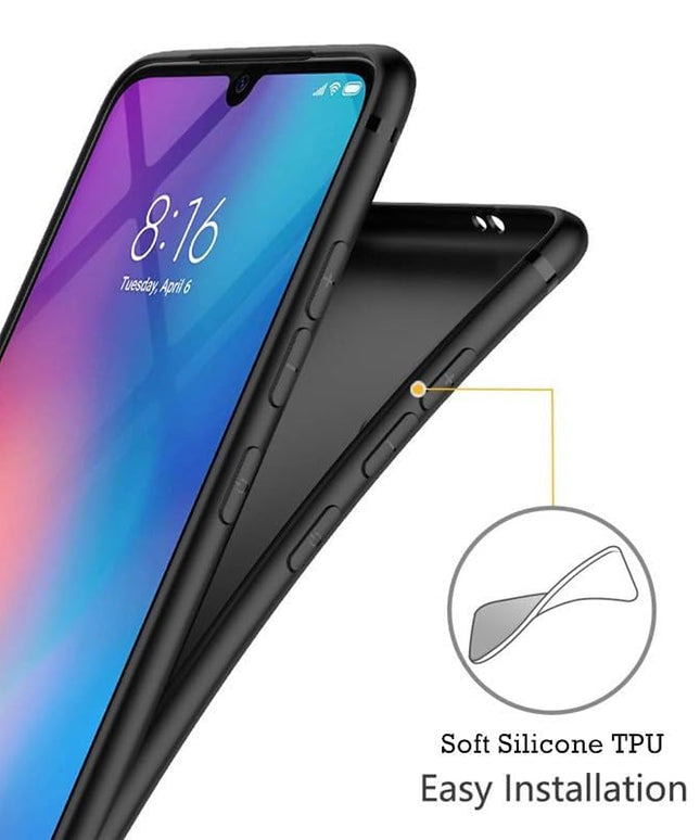 HC® Oppo Reno 14 Back Cover | Soft Silicone Slim Back Case Cover for Oppo Reno 14- Black