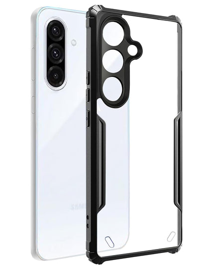 Samsung Galaxy M56 5G Back Cover | Transparent Crystal Clear Hard PC Back Case with TPU Bumper, Drop Protection Case Cover for Samsung Galaxy M56 5G