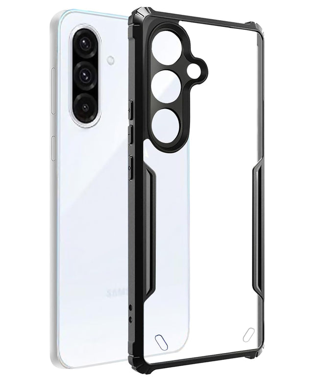 Samsung Galaxy M56 5G Back Cover | Transparent Crystal Clear Hard PC Back Case with TPU Bumper, Drop Protection Case Cover for Samsung Galaxy M56 5G