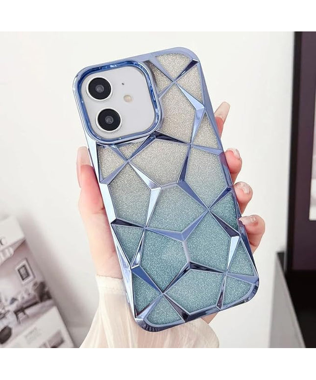 Colourfull Diamond Cut Pattern Back Cover for Apple iPhone Soft Silicon with Slim Fit Compatible with Apple iPhone