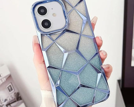 Colourfull Diamond Cut Pattern Back Cover for Apple iPhone Soft Silicon with Slim Fit Compatible with Apple iPhone