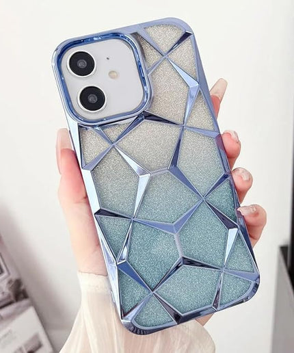 Colourfull Diamond Cut Pattern Back Cover for Apple iPhone Soft Silicon with Slim Fit Compatible with Apple iPhone