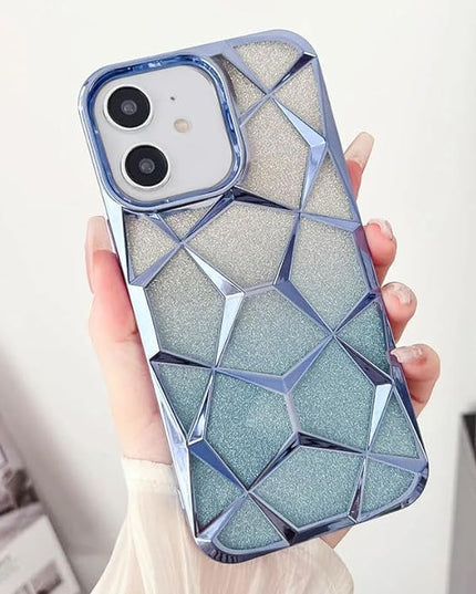 Colourfull Diamond Cut Pattern Back Cover for Apple iPhone Soft Silicon with Slim Fit Compatible with Apple iPhone