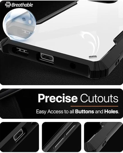 Samsung Galaxy M56 5G Back Cover | Transparent Crystal Clear Hard PC Back Case with TPU Bumper, Drop Protection Case Cover for Samsung Galaxy M56 5G