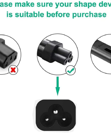 tg 3 Pin Laptop Power Cable Universal Replacement for Laptop Charger Adapter Power Cord for Laptop - (1.5M, Black)