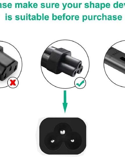 tg 3 Pin Laptop Power Cable Universal Replacement for Laptop Charger Adapter Power Cord for Laptop - (1.5M, Black)