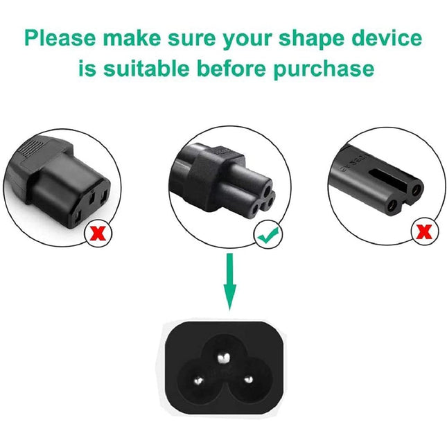 tg 3 Pin Laptop Power Cable Universal Replacement for Laptop Charger Adapter Power Cord for Laptop - (1.5M, Black)