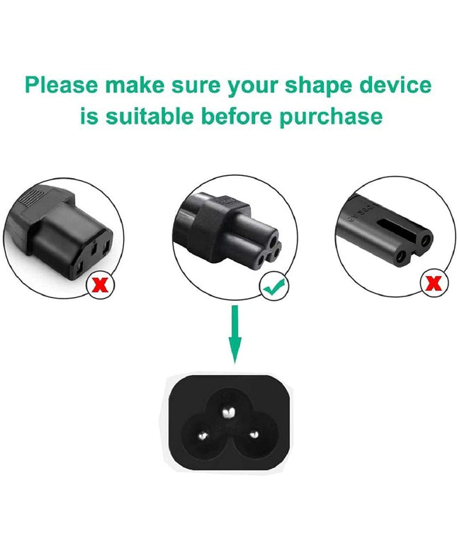 tg 3 Pin Laptop Power Cable Universal Replacement for Laptop Charger Adapter Power Cord for Laptop - (1.5M, Black)