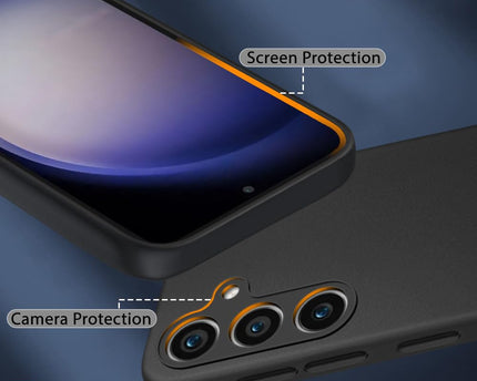 Samsung Galaxy S23 FE 5G | Slim Fit Protective Design | Ultra Matte Finish | Camera Protection Bump | Soft Silicon Back Cover Case for Samsung S23 FE 5G (Black)