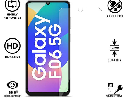 Unbreakable Nano Film Glass Screen Protector for Samsung Galaxy M06 5G | Galaxy F06 5G [ Flexible like a Screen Guard, Harder than a Tempered Glass ]