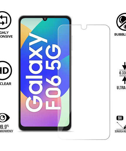 HC Unbreakable Nano Film Glass Screen Protector for Samsung Galaxy M06 5G | Galaxy F06 5G [ Flexible like a Screen Guard, Harder than a Tempered Glass ]