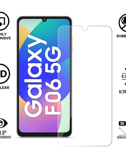HC Unbreakable Nano Film Glass Screen Protector for Samsung Galaxy M06 5G | Galaxy F06 5G [ Flexible like a Screen Guard, Harder than a Tempered Glass ]