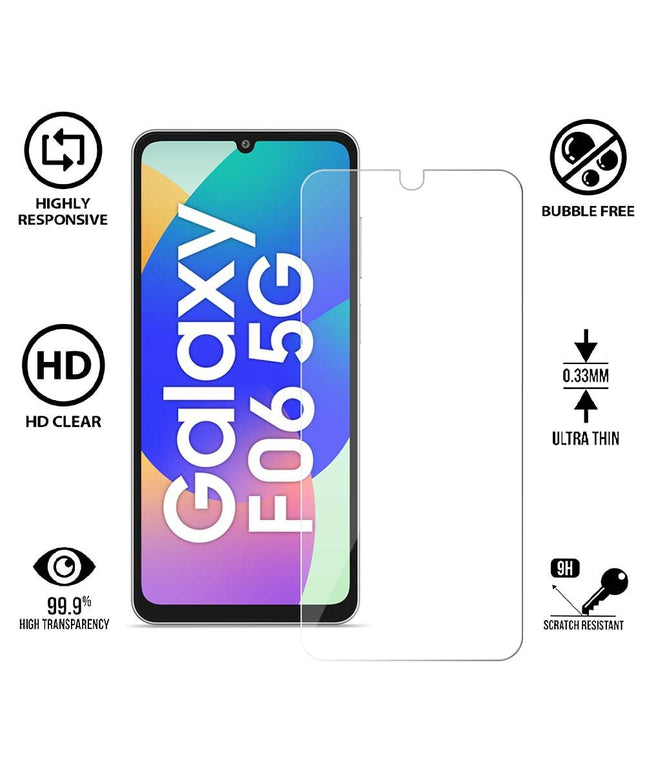 HC Unbreakable Nano Film Glass Screen Protector for Samsung Galaxy M06 5G | Galaxy F06 5G [ Flexible like a Screen Guard, Harder than a Tempered Glass ]