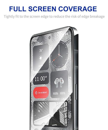 HC® Tempered Glass for Nothing Phone 2 Tempered Glass Screen Protector Guard (Black) Full Screen Coverage Nothing Phone 2 Glass Guard
