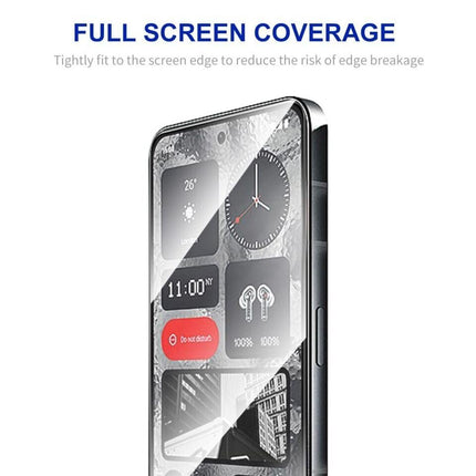 TEKOGEAR® Tempered Glass for Nothing Phone 2A Tempered Glass Screen Protector Guard (Black) Full Screen Coverage Nothing Phone 2A Glass Guard