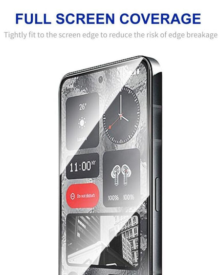 HC® Tempered Glass for Nothing Phone 3A Tempered Glass Screen Protector Guard (Black) Full Screen Coverage Nothing Phone 3A Glass Guard
