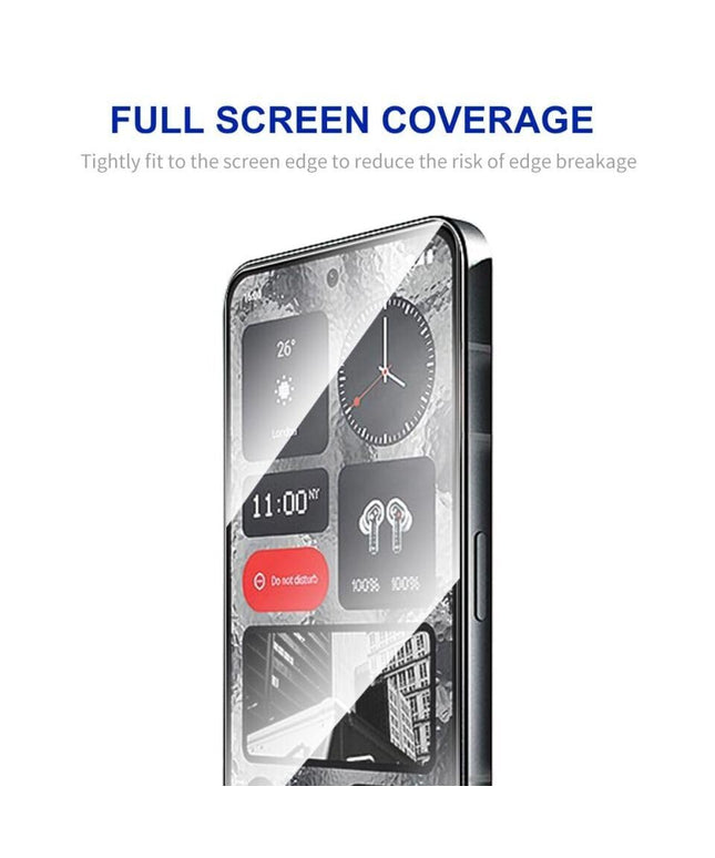 TEKOGEAR® Tempered Glass for Nothing Phone 3 Tempered Glass Screen Protector Guard (Black) Full Screen Coverage Nothing Phone 3 Glass Guard