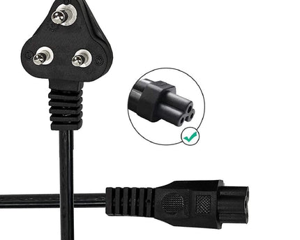 tg 3 Pin Laptop Power Cable Universal Replacement for Laptop Charger Adapter Power Cord for Laptop - (1.5M, Black)